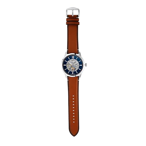 Fossil Men's Watch, Townsman Automatic Brown Leather Watch for Men
