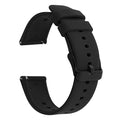 TIESOME 20mm Silicone Watch Bands, Quick Release Waterproof Soft Rubber Replacement Straps with Silver Plated Stainless Steel Buckle Compatible with Smart Watch Sport Watch for Men Women (20mm, Black)