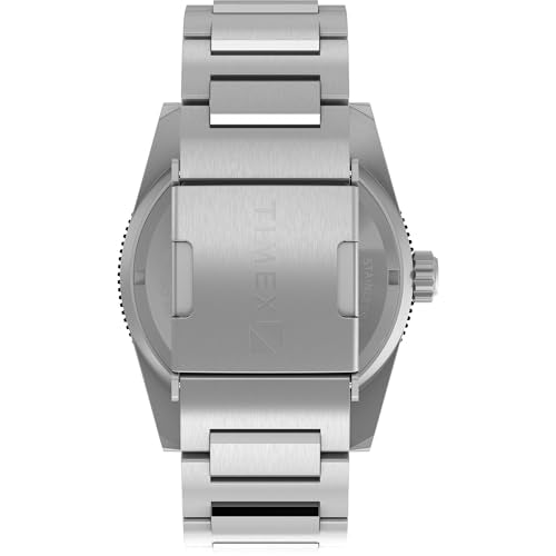 Timex Men's Deep Water Reef 41mm Watch - Stainless Steel Bracelet Black Dial Stainless Steel Case