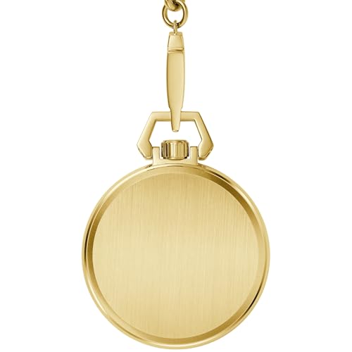 Bulova Sutton Classic Gold Tone Grey Accent Dial and Gold Tone Stainless Pocket Watch 50mm - 97A178
