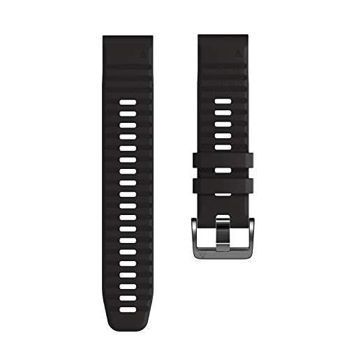 ANCOOL Compatible with Fenix 6X/7X Band 26mm Quickfit Soft Silicone Watch Band Replacement for Fenix 5X/Fenix 8 51mm/Fenix 5X Plus/Fenix 3/Fenix 6X Pro/Descent Descent MK2i Smartwatches (Black)