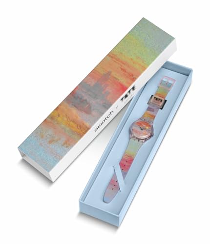 Swatch Gent Biosourced Unisex Watch Casual Polymer Pink Quartz Waterproof Turner's Scarlet Sunset