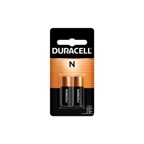 Duracell N 1.5V Alkaline Battery, 2 Count Pack, N 1.5 Volt Battery, Long-Lasting for Key Fobs, GPS Trackers, and More