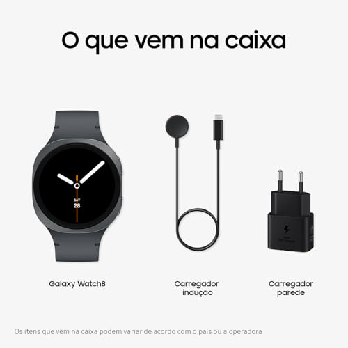 Samsung Galaxy Watch 8 | 40mm | AI Smartwatch w/ 1.34" AMOLED, Wear OS 6, Wi-Fi, Bluetooth, Heart Rate, GPS Fitness Tracker | IP68, MIL-STD-810H | International Model L320 | w/Fast Charger, Graphite