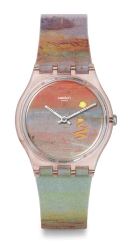 Swatch Gent Biosourced Unisex Watch Casual Polymer Pink Quartz Waterproof Turner's Scarlet Sunset