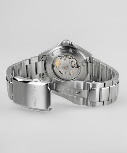 Hamilton Khaki Aviation Pilot Automatic Men's Watch, 39mm Stainless Steel Case, Swiss Made, Blue Dial Analog Wrist Watch, 100m Waterproof, Sapphire Crystal, 3-Hand Movement, Stainless Steel Strap