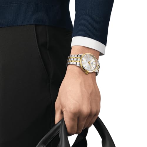 Tissot mens Classic Dream Stainless Steel Dress Watch gold T1294072203101
