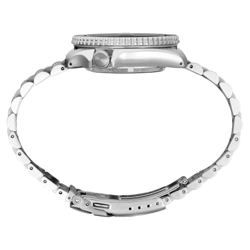 SEIKO SSK017 Automatic Watch for Men - 5 Sports Collection - Men's Sport Watch, Stainless Steel, Yellow Dial, GMT Hand - Water-Resistant 100M