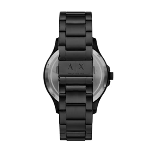Armani Exchange A|X Automatic Watches for Men, Black/Gold Stainless Steel Watch