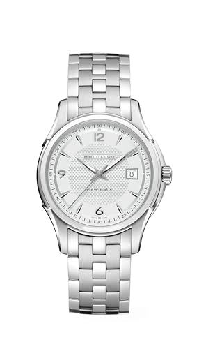 Hamilton Jazzmaster Automatic Men's Watch, 40mm Stainless Steel Case, Swiss Made, Silver Dial Analog Wrist Watch for Men, 50m Waterproof, Sapphire Crystal, 3-Hand Movement, Stainless Steel Strap