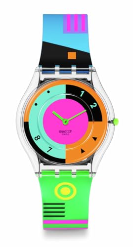 Swatch Skin Classic Biosourced Unisex Watch Casual Polymer Multicolor Quartz Waterproof Swatch Neon Hot Racer