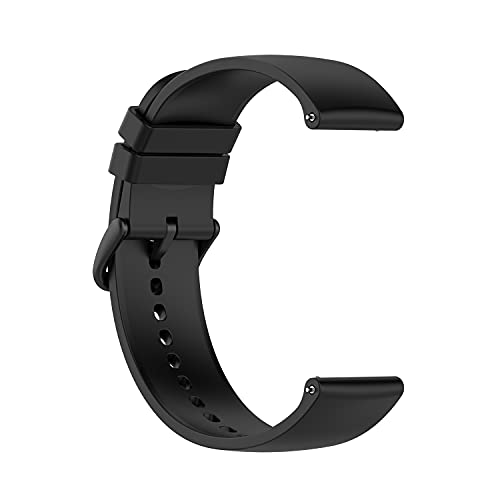 Suoman for Samsung Galaxy Watch 4 Classic 42mm/46mm,Galaxy Watch 4 5 6 7 40mm/44mm,Galaxy Watch 5 Pro 45mm Band, 20mm Adjustable Soft Silicone Replacement Strap Band-Black