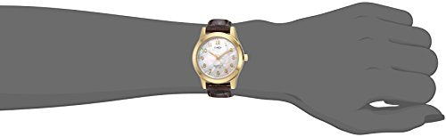 Timex Women's TW2R63600 Essex Avenue Brown Croco Pattern Leather Strap Watch