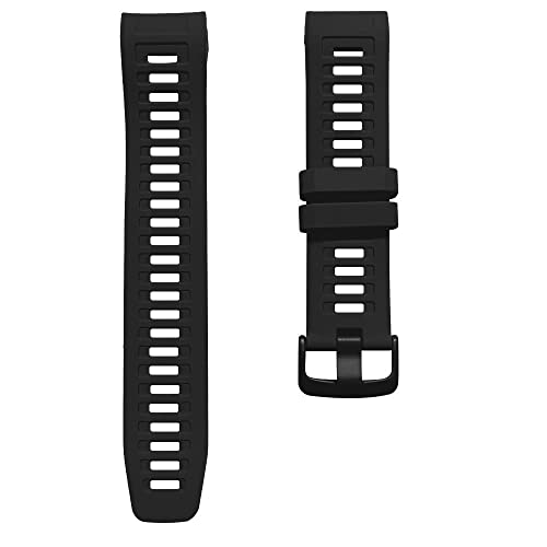 Threeeggs for Garmin Instinct Watch Band, 22mm Silicone Strap for Instinct 2 / Esports / Solar / Tide / Tactical Smartwatch, Comfortable, Waterproof, Soft and Durable Watch Bands ( Black )
