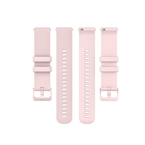Anrir Silicone Band for Garmin Vivoactive 4S/Vivomove 3S/Venu 2S/Forerunner 255s, Fossil Women's Gen 6/5E 42mm, Fossil Q Venture Gen 4 HR, Sport 41mm - Pink