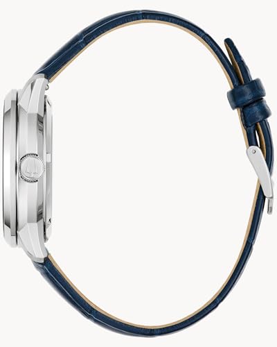 Bulova Sutton Automatic Skeleton Dial Blue Leather Strap Watch 40mm - 96A330