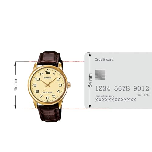 Casio Men's Mtp-v001gl-9b Quartz Watch with Genuine Leather