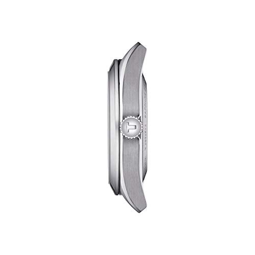 Tissot mens Gentleman Stainless Steel Dress Watch Grey T1274071104100