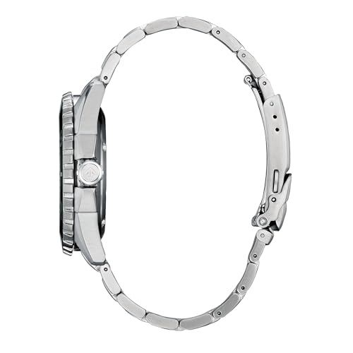 Citizen Men's Promaster Sea Eco-Drive Stainless Steel Watch, 3-Hand Date, One-Way Rotating Bezel, ISO Compliant, Luminous Hands and Markers, Green Dial (Model: BN0199-53X)