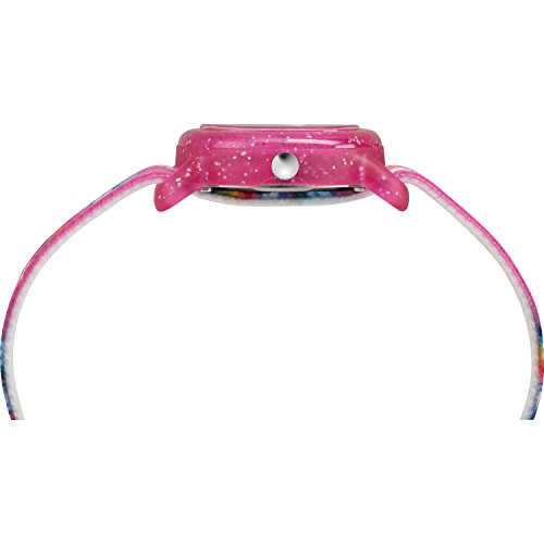Timex Girls TW7C25500 Time Machines Pink/Rainbows & Unicorns Elastic Fabric Strap Watch
