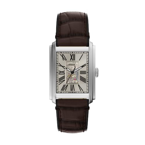 Fossil Carraway Automatic Beige Dial Watch ME3272