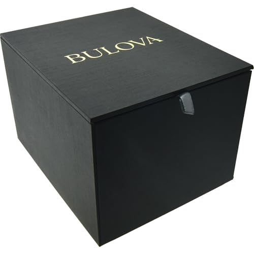 Bulova Mens Classic Quartz Two Tone Stainless Steel Watch, Blue Pattern Dial, Style:98B443
