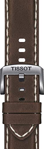Tissot Men's Supersport Chro Qua 316L Stainless Steel case Swiss Quartz Leather Strap, Brown, 22 Casual Watch (Model: T1256171604100)