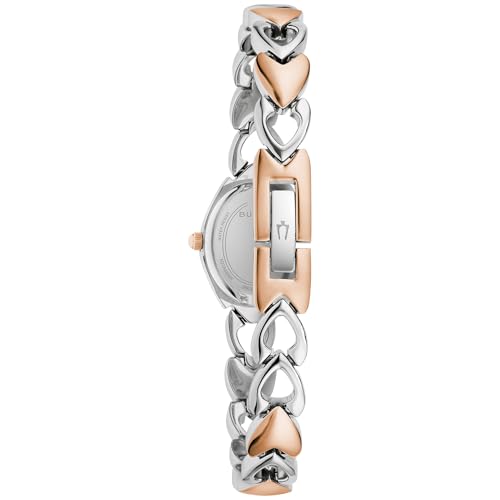 Bulova Ladies Quartz Classic, Two-Tone Stainless Steel Case & Silver-Tone Dial (Model: 98L332)