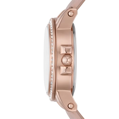 Relic by Fossil Women's Matilda Three-Hand Date Rose Gold Alloy Metal and Blush Pink Leather Band Watch (Model: ZR34647)