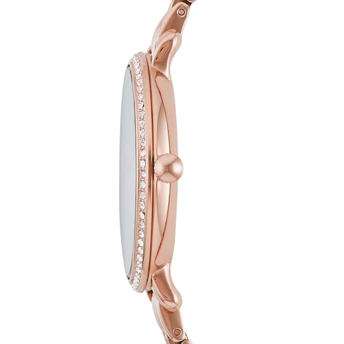 Fossil Women's Jacqueline Quartz Stainless Steel Watch, Rose Gold Glitz – Fossil Watches for Women