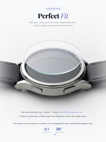iDaPro 4Pack Screen Protector for Samsung Galaxy Watch 8/7/6/5/4 (44mm)[4Pcs],9H Tempered Glass Protection Kit in Reusable Storage Case,Anti-Scratch,Bubble-Free,Easy Installation