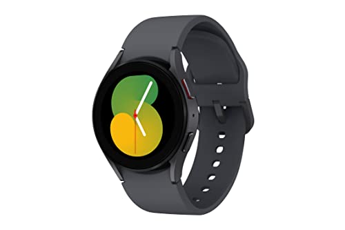 SAMSUNG Galaxy Watch 5 40mm Bluetooth Smartwatch w/Body, Health, Fitness and Sleep Tracker, Improved Battery, Sapphire Crystal Glass, Enhanced GPS Tracking, US Version, Gray (Renewed)
