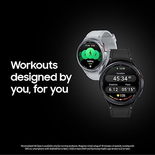 SAMSUNG Galaxy Watch 6 Classic 47mm LTE Smartwatch, Rotating Bezel, Fitness Tracker, Personalized HR Zones, Advanced Sleep Coaching, Heart Monitor, BIA Sensor for Health Insights, US, Silver (Renewed)