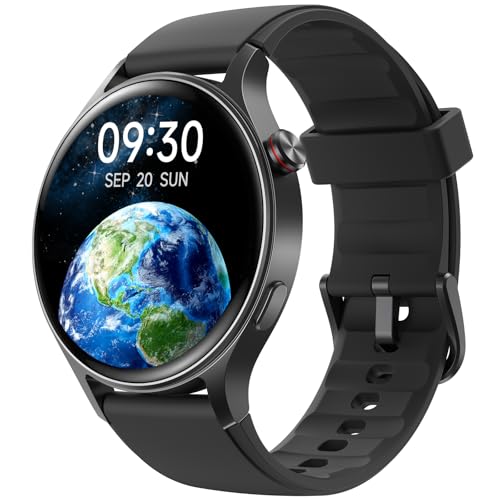 Fitpolo Smart Watch for Men Women,1.3" AMOLED Touchscreen Fitness Tracker, Make/Answer Calls, Heart Rate SpO2 Monitor, 3ATM Waterproof, Sleep & Activity Tracking Smartwatch for Android Phones iPhone
