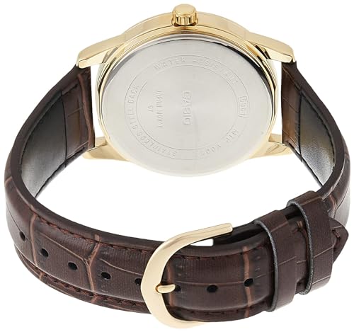 Casio Men's Mtp-v001gl-9b Quartz Watch with Genuine Leather