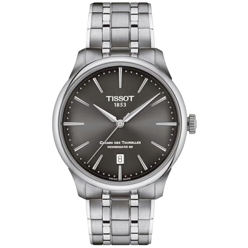Tissot Chemin des Tourelles Powermatic 80, Swiss Automatic Watch for Men, 39mm, Stainless Steel Case, T1398071106100