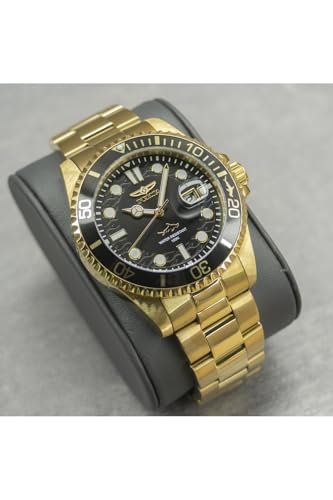 Invicta Men's Pro Diver Quartz Watch with Stainless Steel Strap, Gold, 22 (Model: 30026)