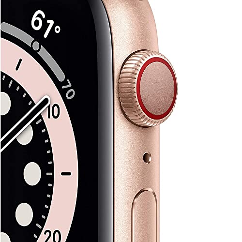 Apple Watch Series 6 (GPS + Cellular, 40mm) - Gold Aluminum Case with Pink Sand Sport Band (Renewed)