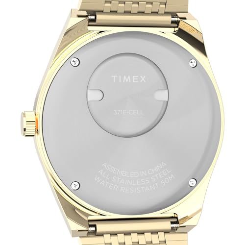 Timex Men's Falcon Eye 38mm Watch - Gold-Tone Bracelet Black Dial Gold-Tone Case