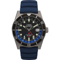 Timex Men's Deep Water Reef 41mm Watch - Blue Strap Black Dial Titanium Case