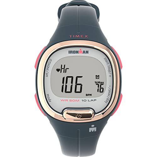 Timex Ironman Triathlon Transit+ Watch with Activity Tracking & Heart Rate 33mm – Navy with Resin Strap