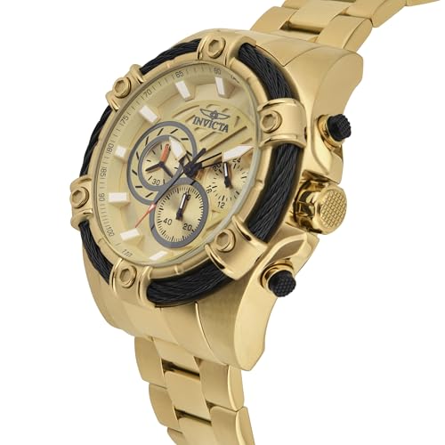 Invicta 25515 Bolt Men 52mm Stainless Steel Gold Gold dial VD54 Quartz