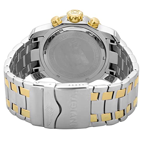 Invicta Men's Pro Diver Scuba 48mm Two Tone Stainless Steel Chronograph Quartz Watch, TT/Blue (Model: 0077)