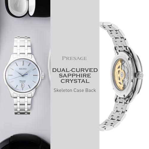 SEIKO SRP53- Presage Collection - Patterned Stone Blue Dial - Stainless Steel Wrist Band, Sapphire Crystal Display - Water-Resistant 30M