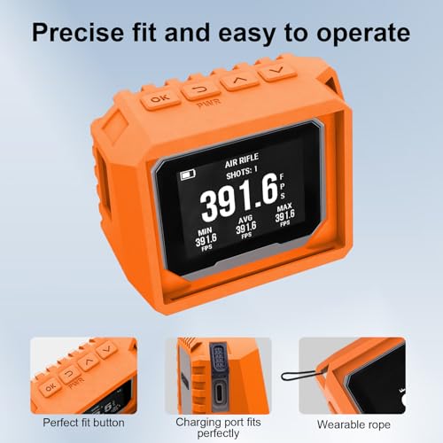SKIDAYO Silicone Protective Case for Garmin Xero C1 Pro/Xero C2 Chronograph - Shockproof, Durable Design (Orange)