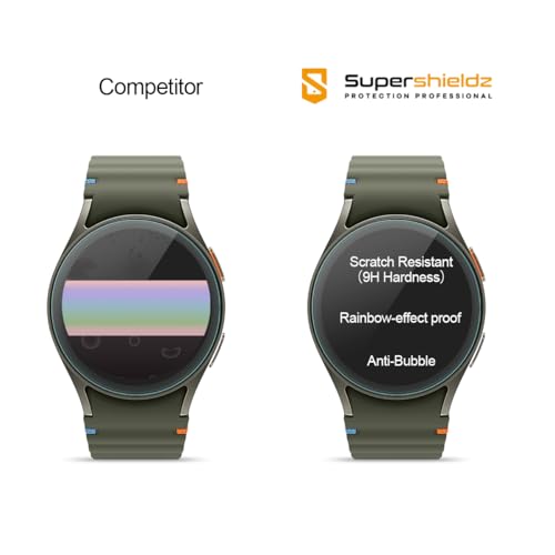 Supershieldz (3 Pack) Designed for Samsung Galaxy Watch 7, 6, 5, 4 (40mm) / Watch FE (40mm) Tempered Glass Screen Protector, Anti Scratch, Bubble Free
