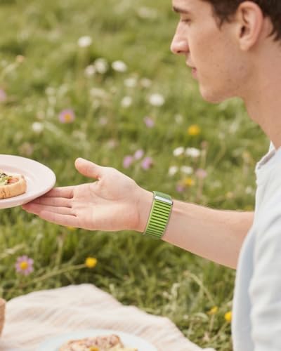 Nylon Loop Sport Band Compatible with Samsung Galaxy Watch 8 40mm/44mm, 2025 Soft Adjustable Replacement Strap for Galaxy Watch 8 Classic 46 mm Women Men (Field Green)
