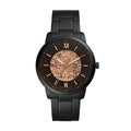 Fossil Men's Neutra Automatic Stainless Steel Three-Hand Skeleton Watch, Color: Black (Model: ME3183)