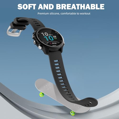 GEAK Compatible with Garmin Forerunner 245 Watch Band, 20mm Sport Strap Compatible with Garmin Vivoactive 5 Watch Bands/Vivoactive 6/3 Bands/Venu/Venu SQ,Forerunner 645/245 Music/Galaxy Watch 7/6/5/4