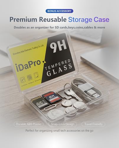 iDaPro 4Pack Screen Protector for Samsung Galaxy Watch 8/7/6/5/4 (44mm)[4Pcs],9H Tempered Glass Protection Kit in Reusable Storage Case,Anti-Scratch,Bubble-Free,Easy Installation